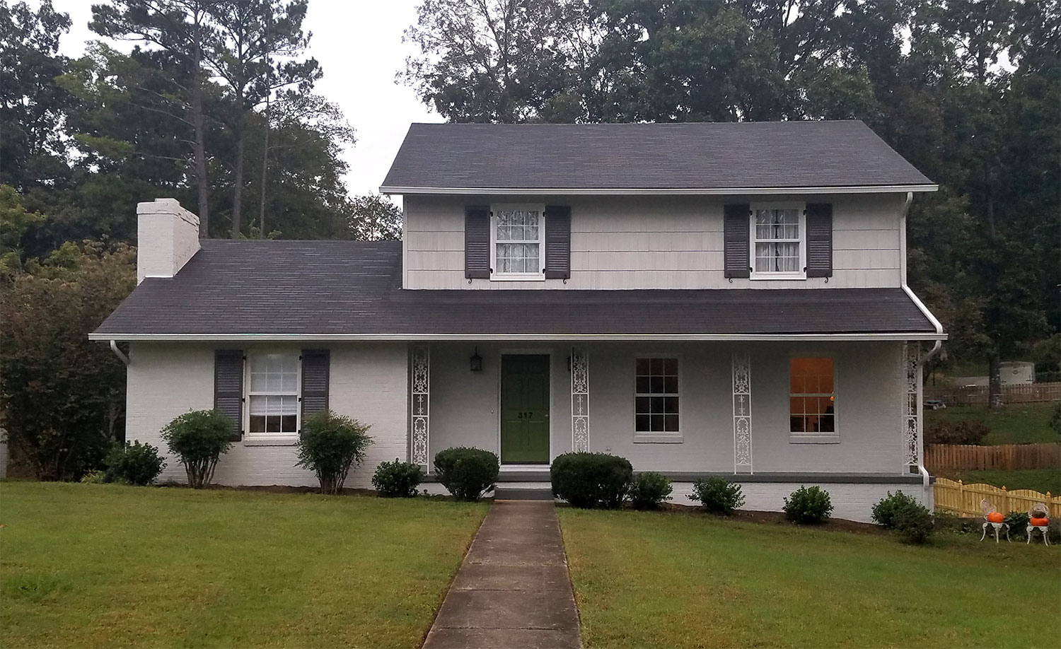 Exterior Brick Paint Project After