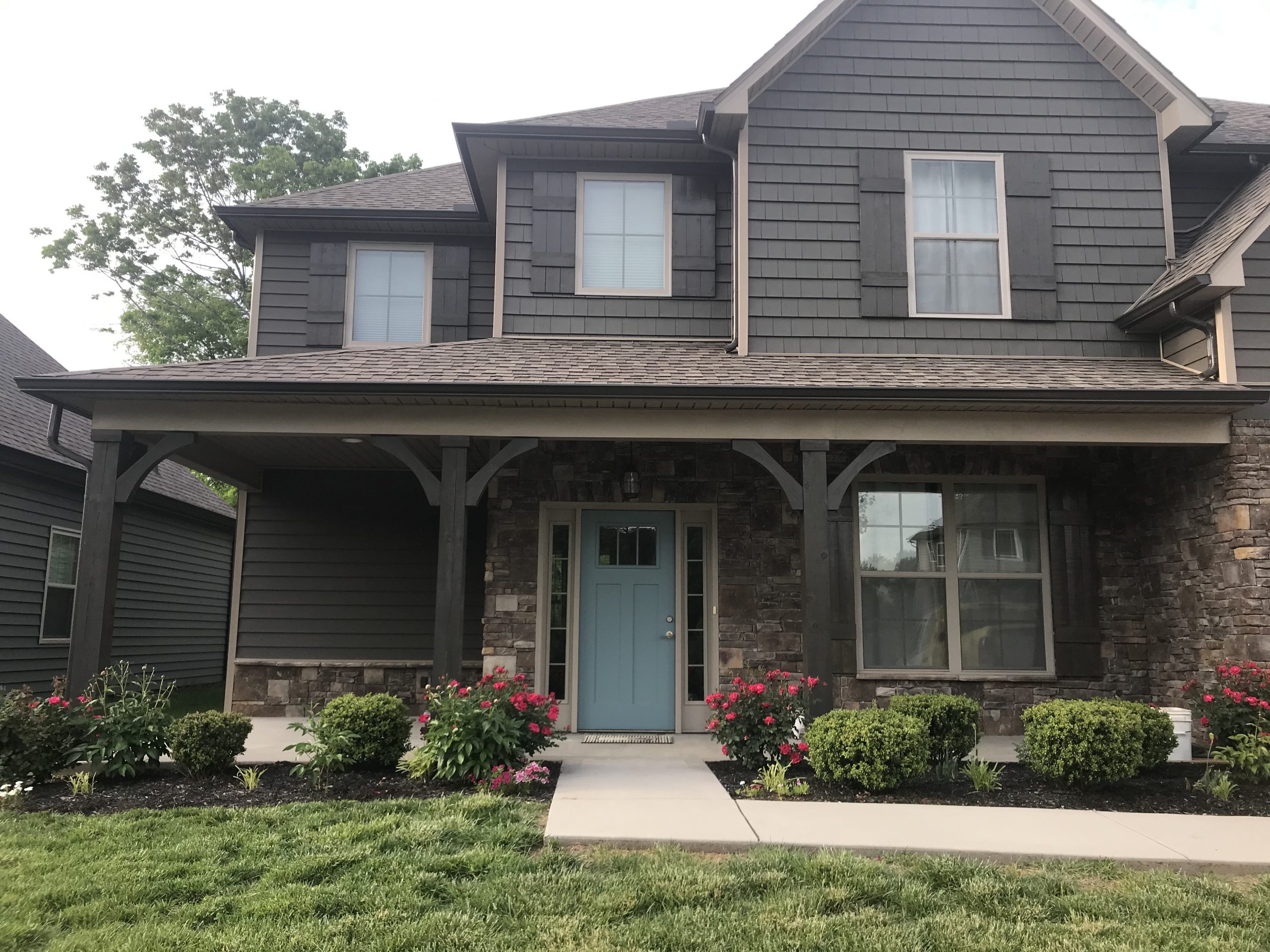 Home exterior after trim renovation