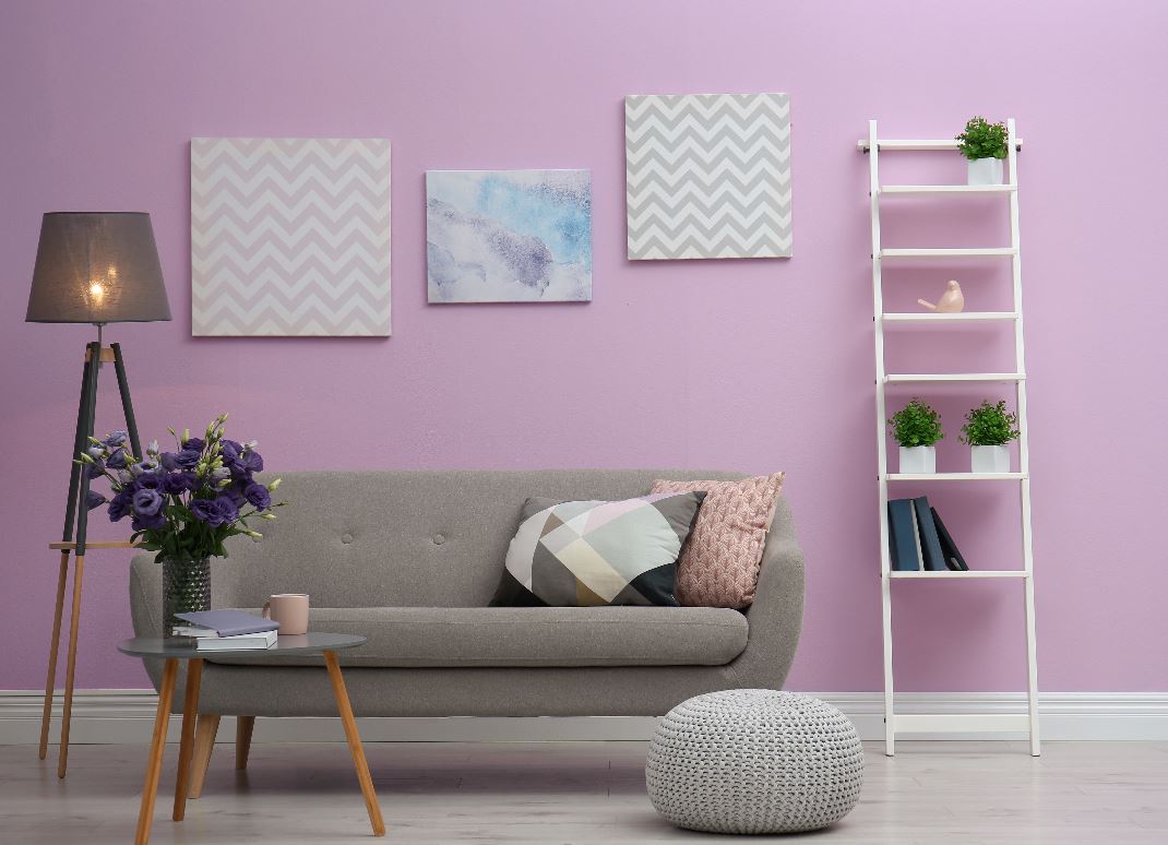 lilac painted walls