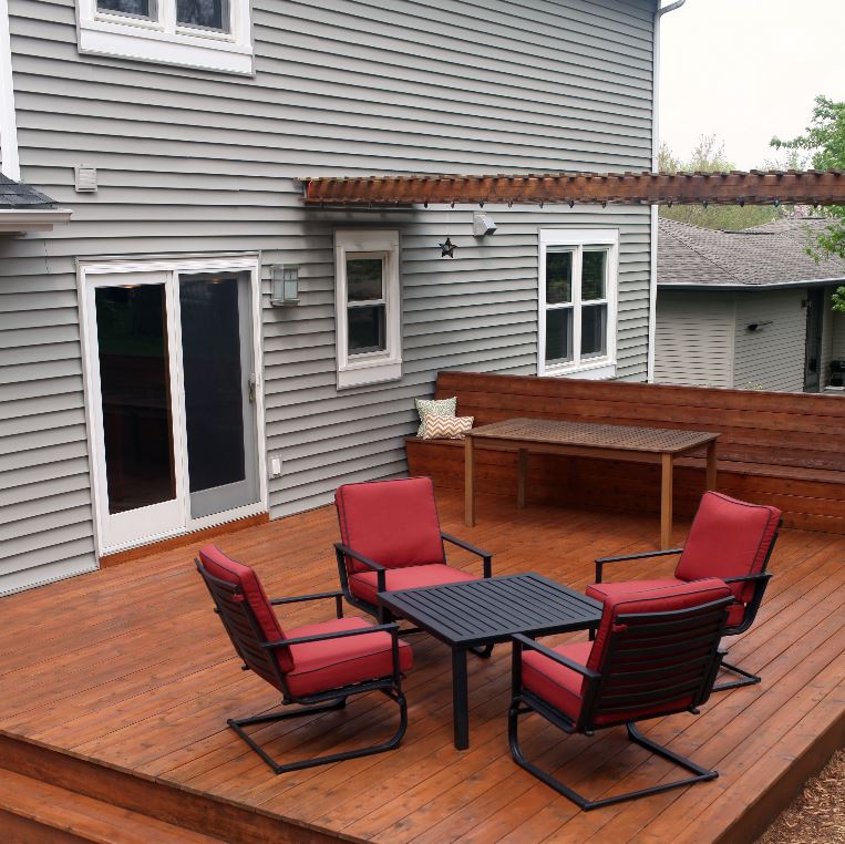 deck staining project