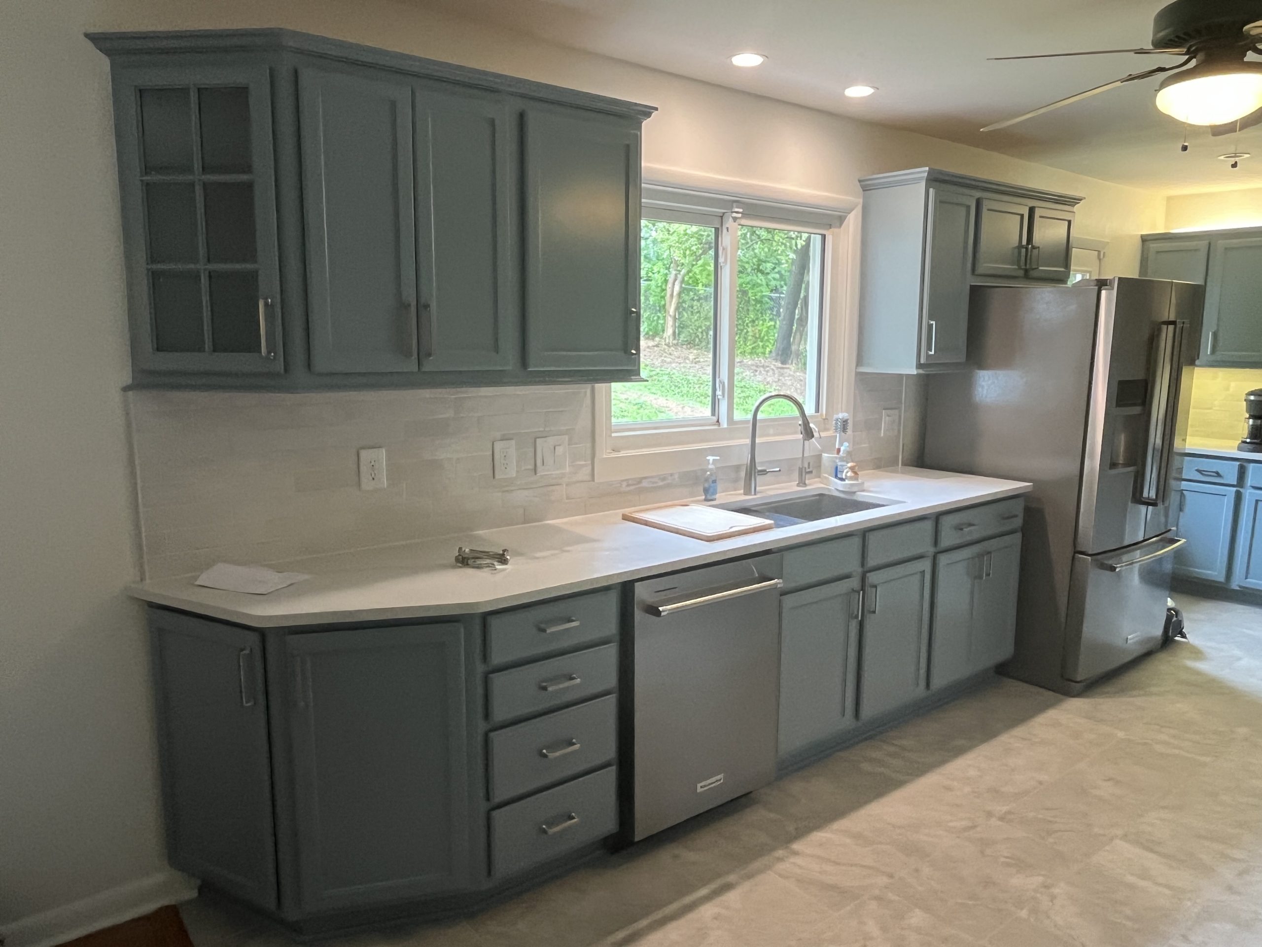 cabinet repainting after