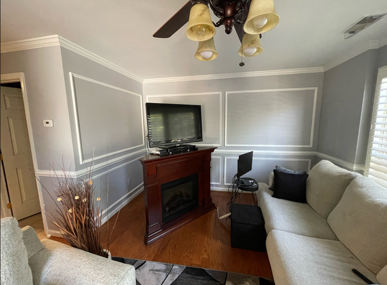 After Interior Wainscoting