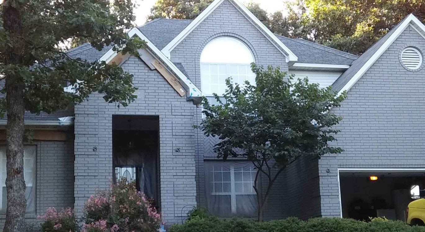 painted brick exterior