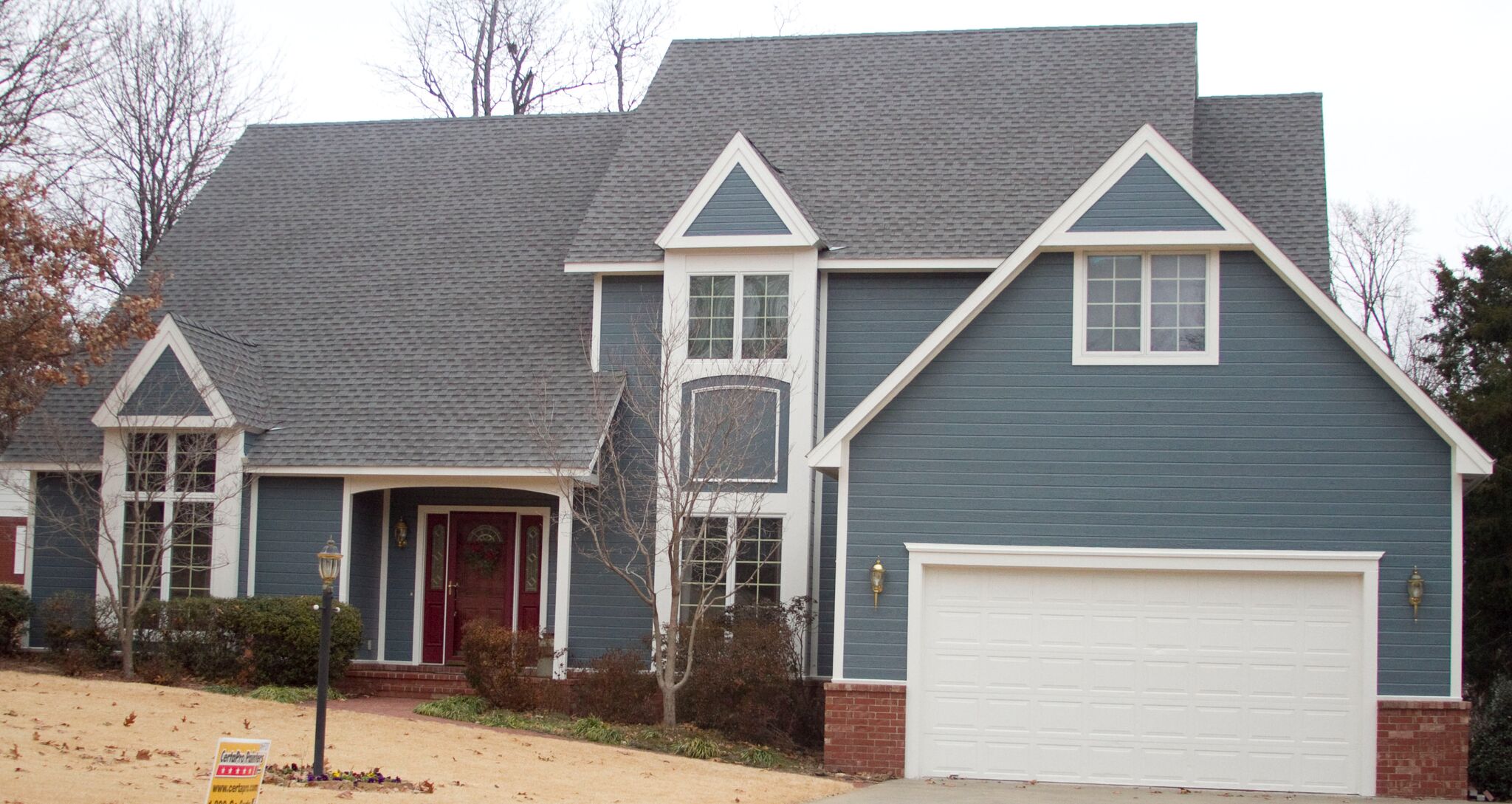blue and white exterior