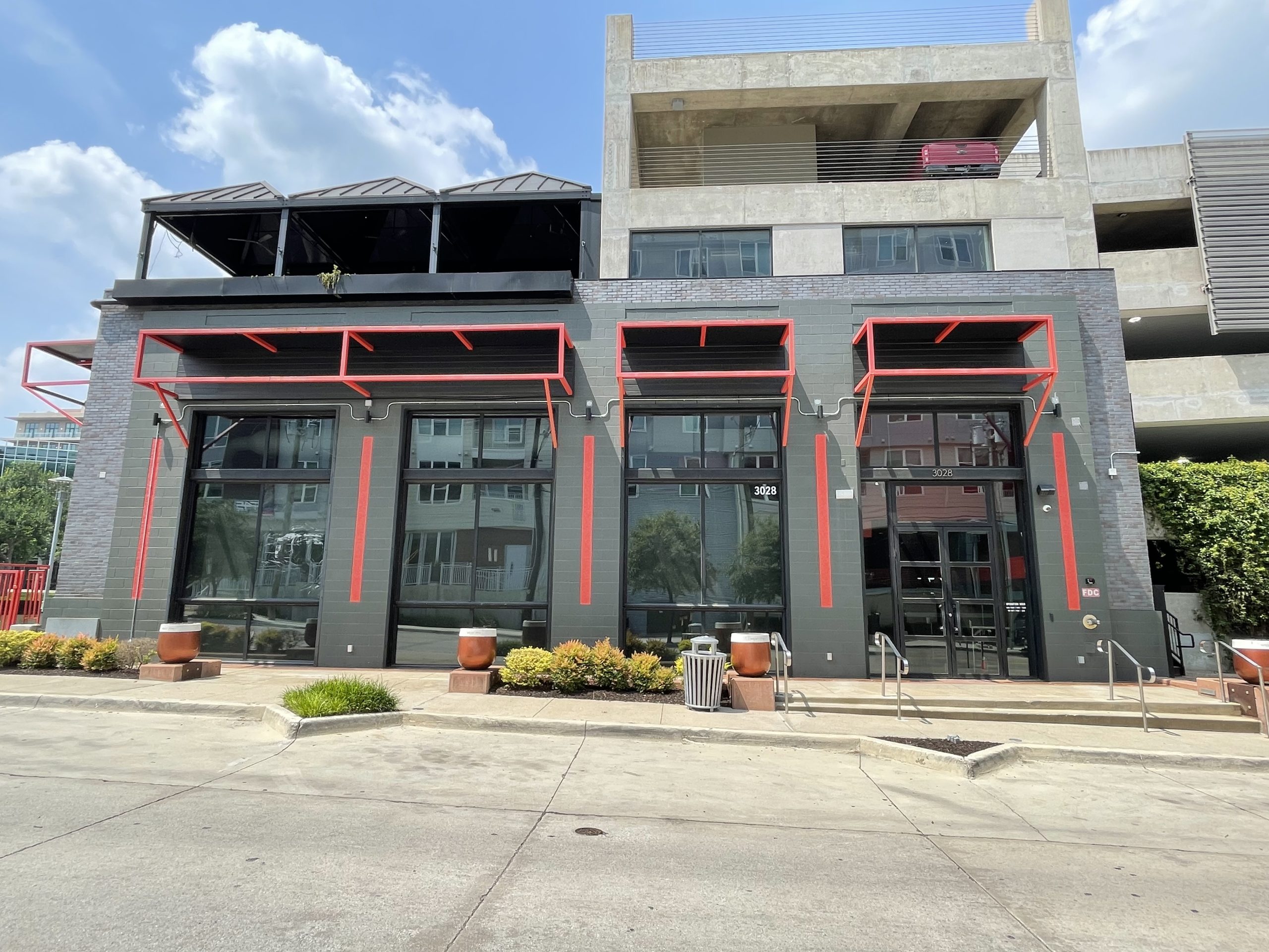 before photo commercial storefront crockett row fort worth texas