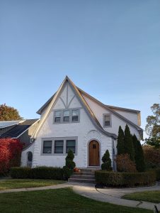 After painting white house