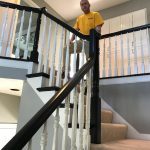 Interior stairwell painting