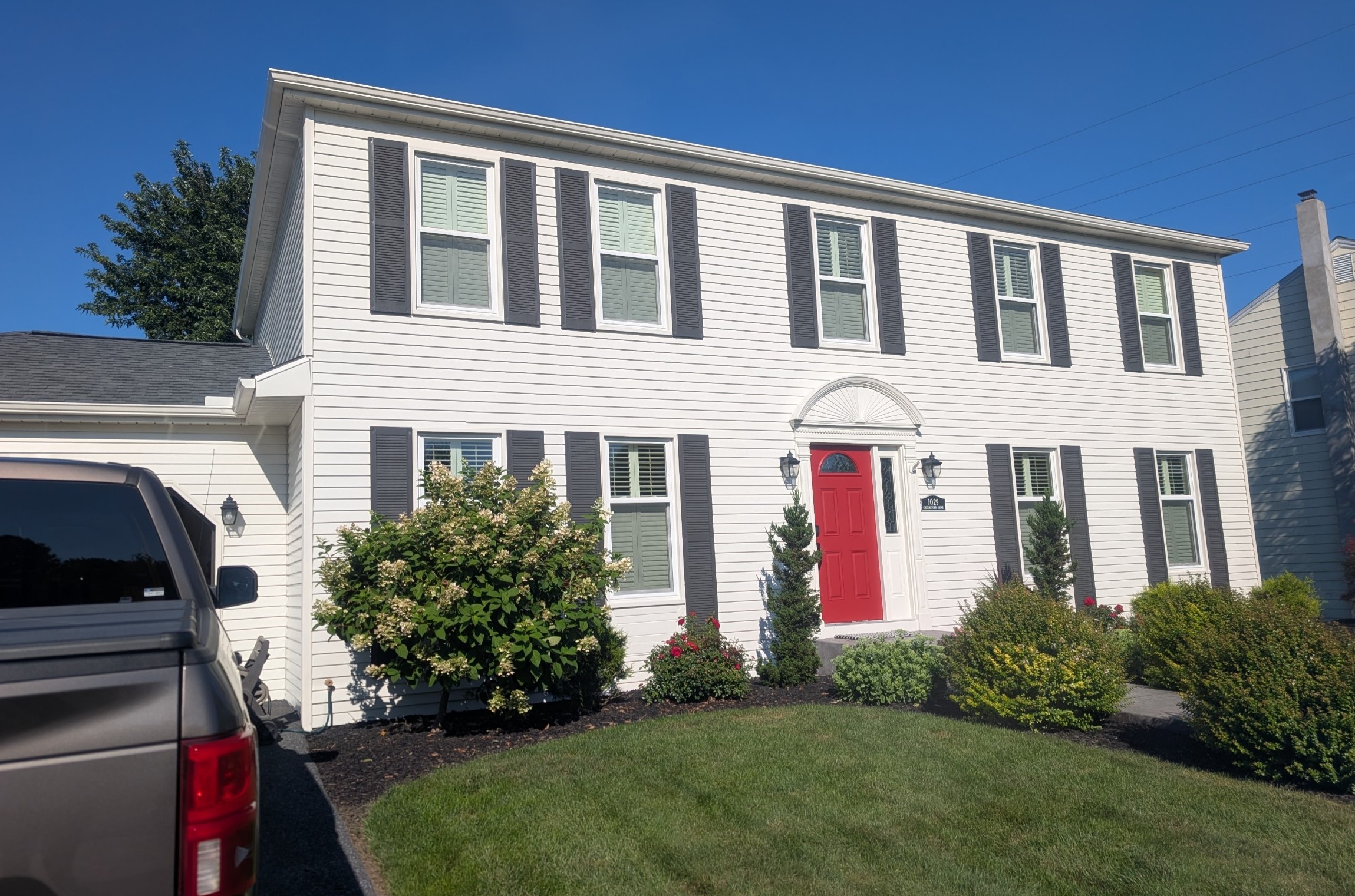 exterior of house after painting