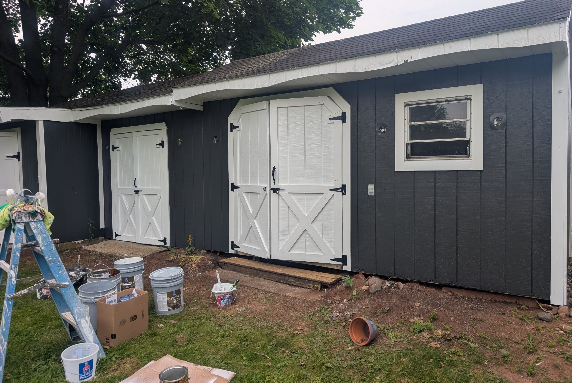 Shed Painting in Hummelstown, PA After