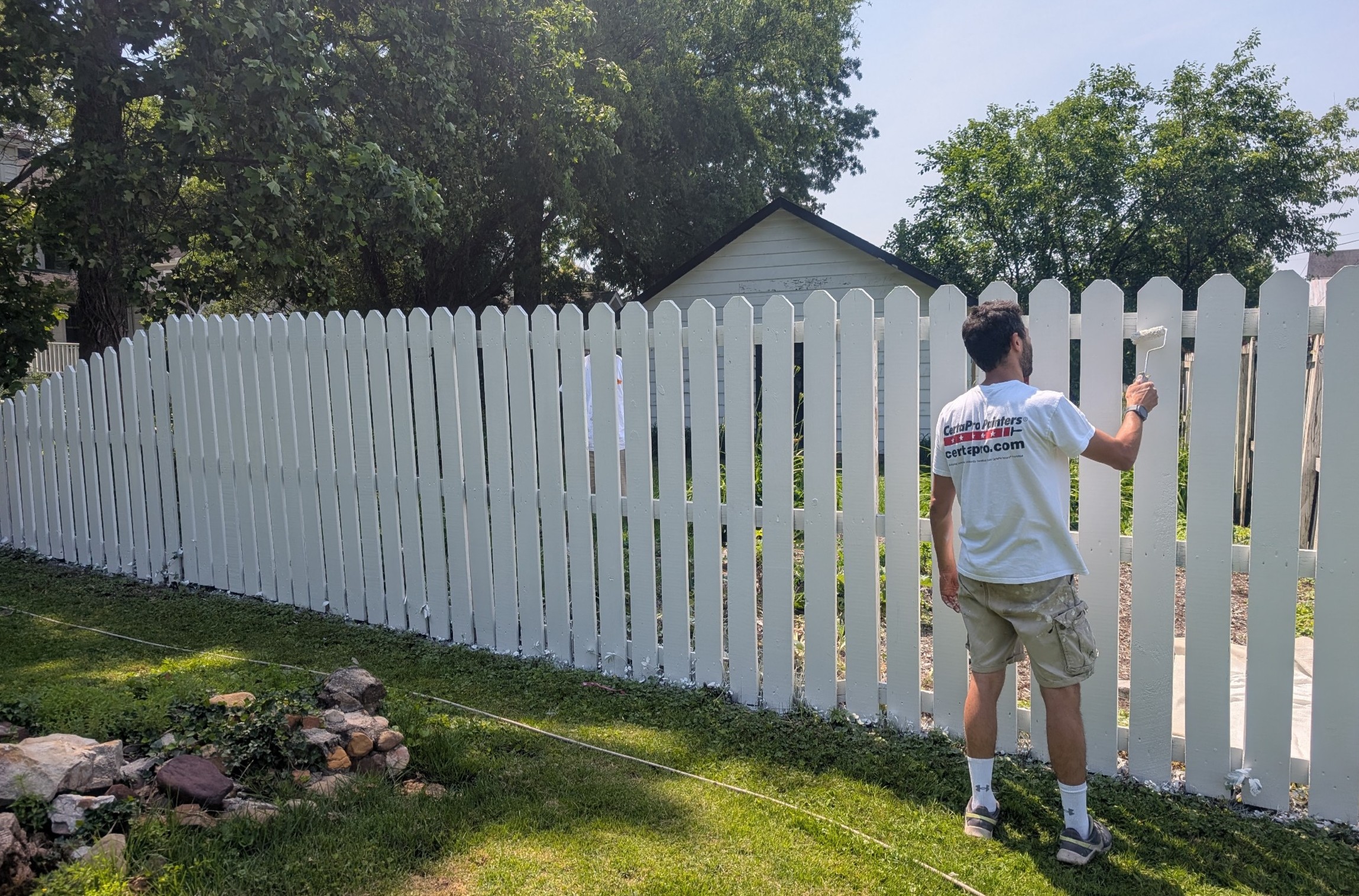 fence after painting