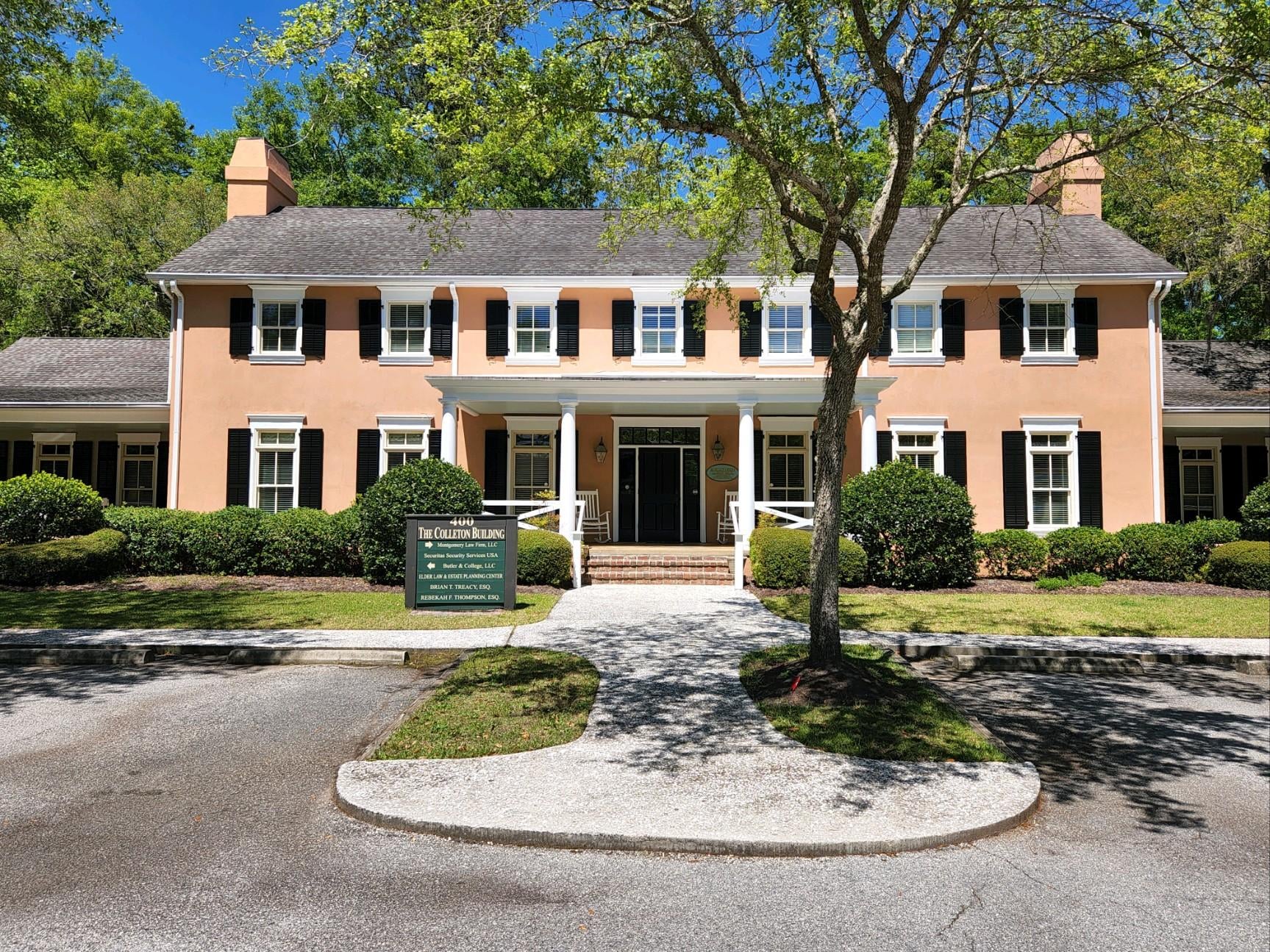 After Photo of Building 400 painted shutters and windows