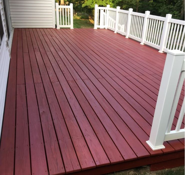 deck staining project