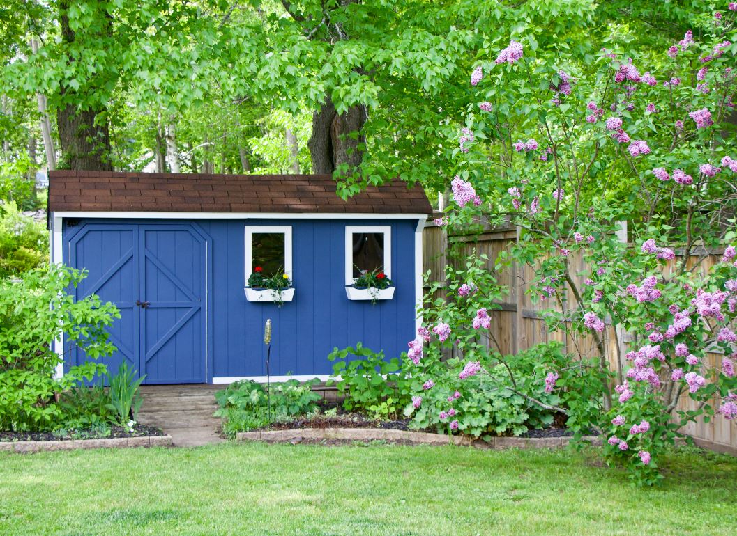 wooden shed