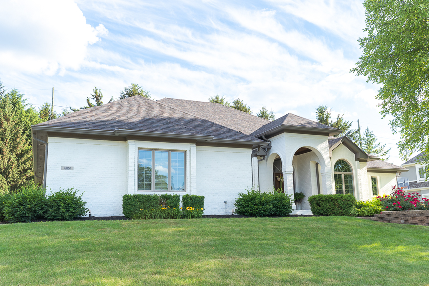 brick house from curb