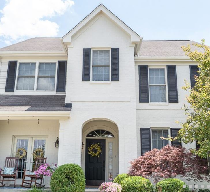 white painted brick house in indianapolis