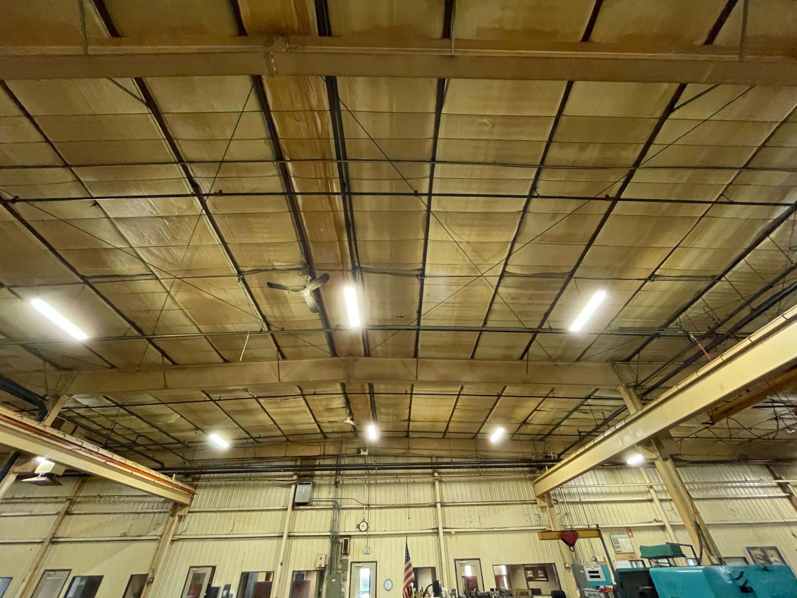 before commercial painting project - ceilings