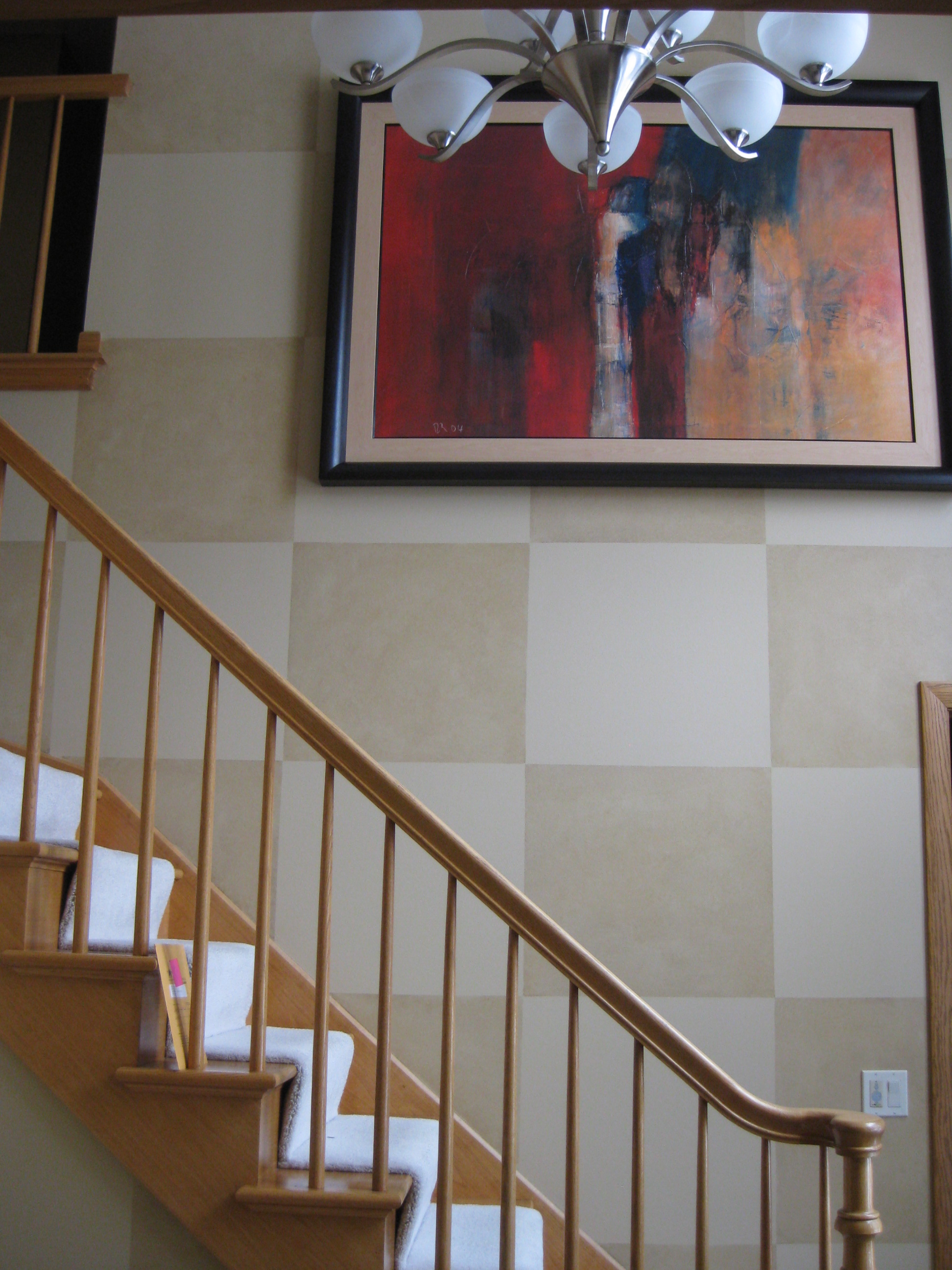 Two story entry way with glazed squares