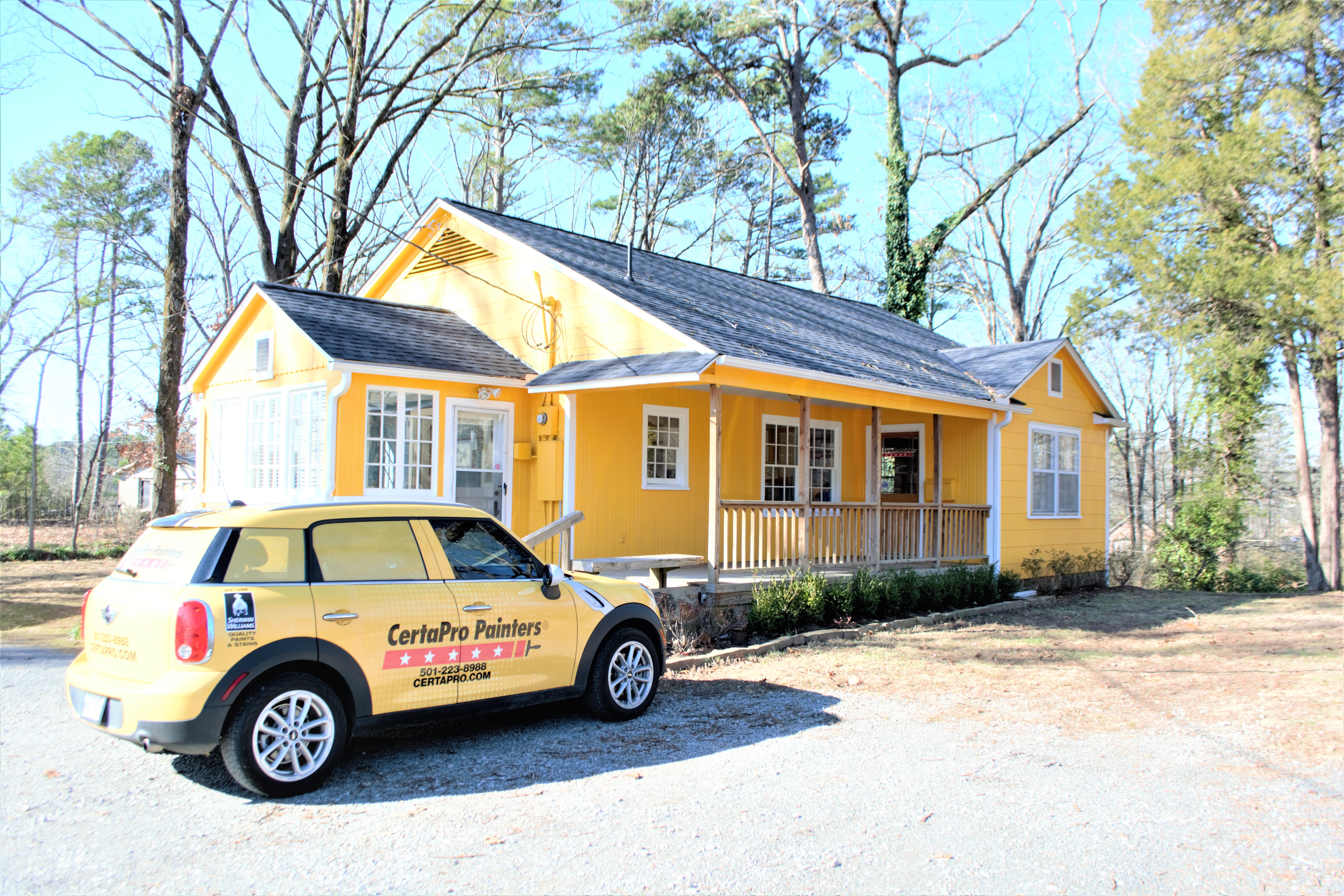 Exterior painting by CertaPro house painters in Little Rock, AR