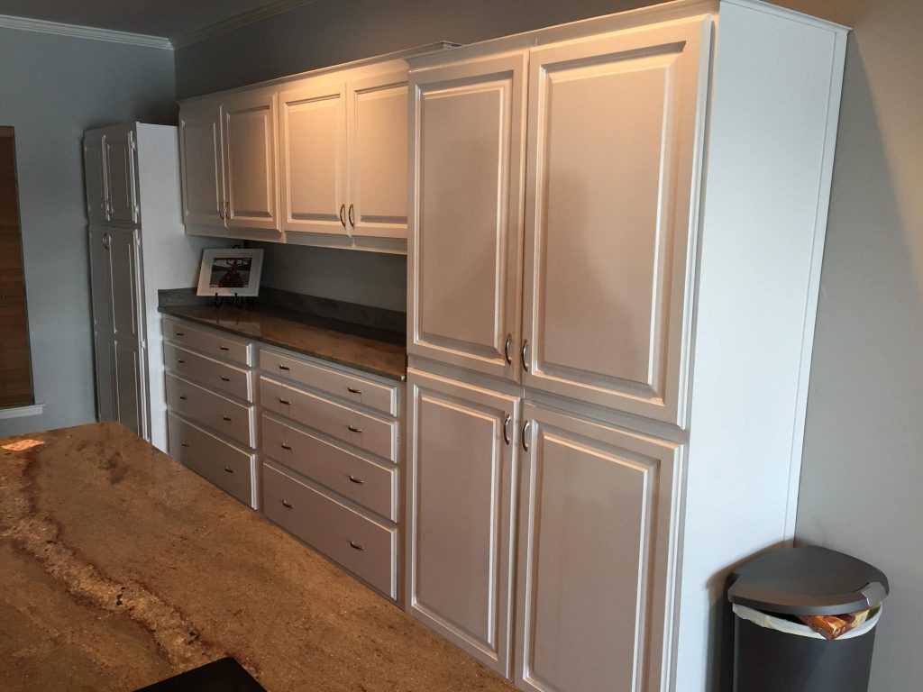Cabinet Refinishing Project After