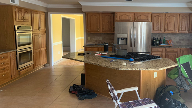 before siding painting