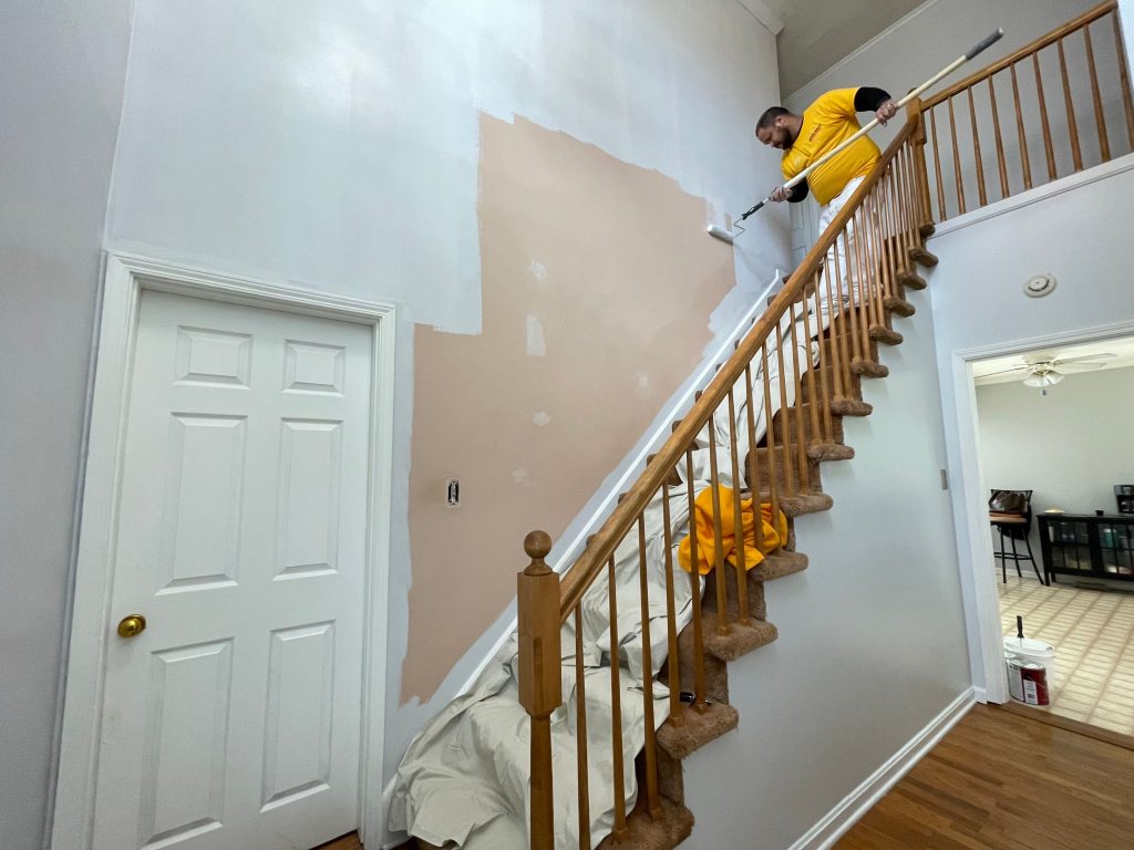 Before Photo of Beige Sterling Stairs