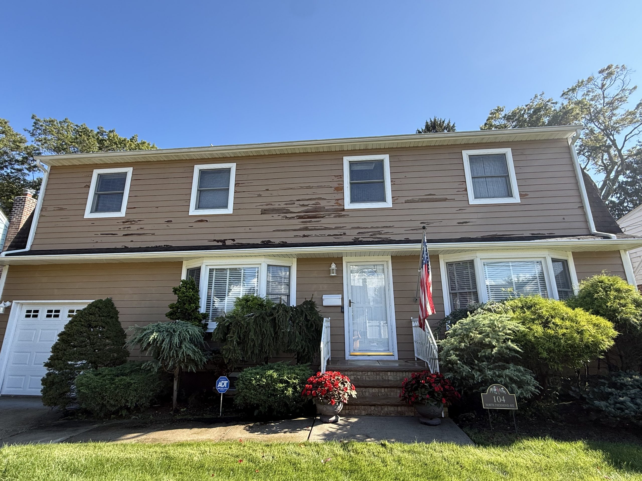 residential exterior before being painted