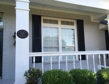 painted brick on porch