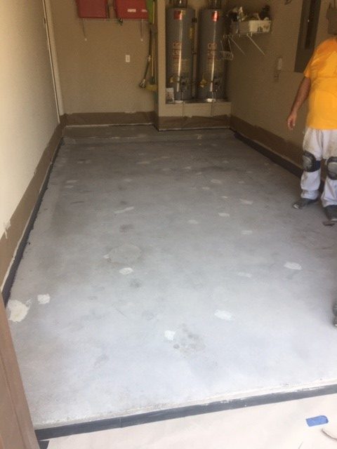 Garage Floor Coating Project in Wylie - Before