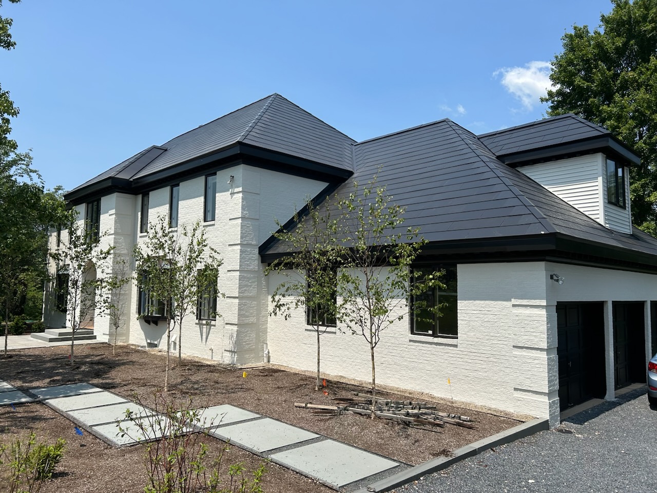 brick home exterior after painting