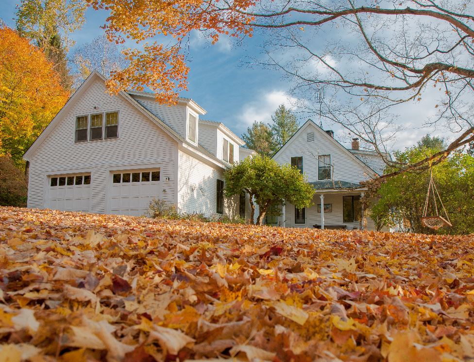 painted home in fall