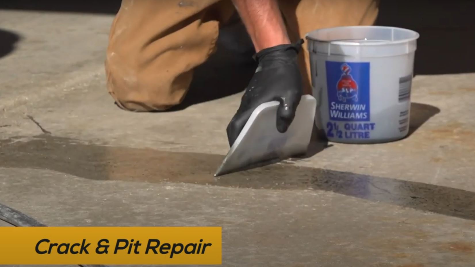 leaking gutter seam)