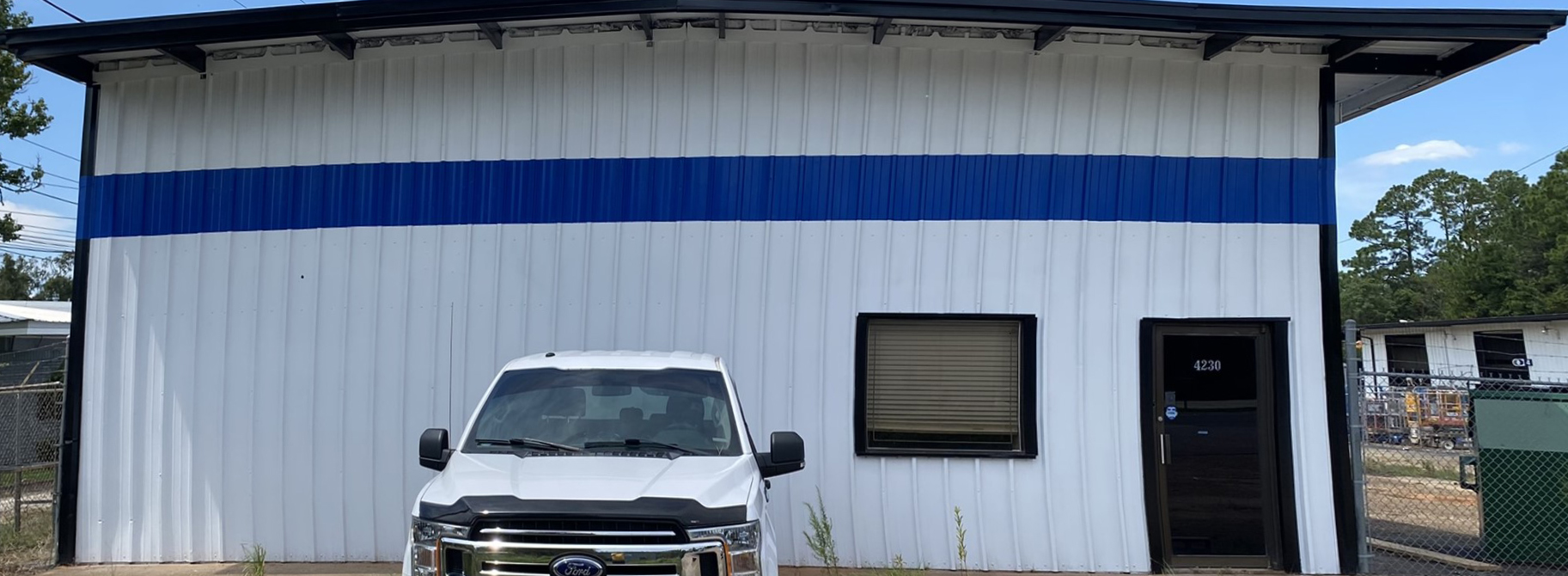 Galvanized Metal Building Repainted After