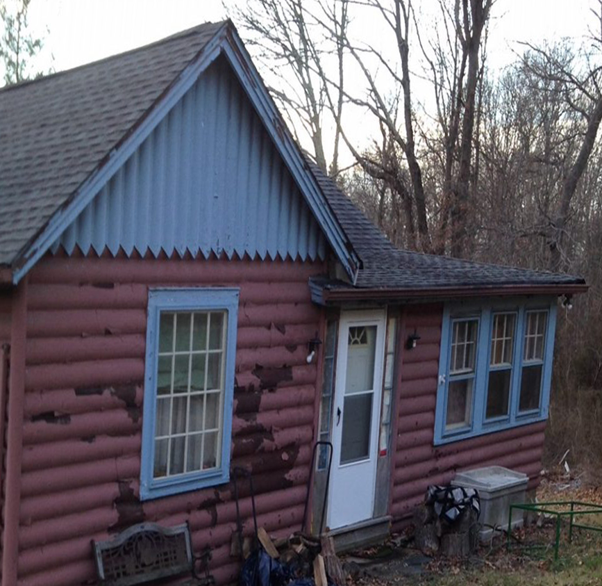 Quaint Log Cabin Restoration Before