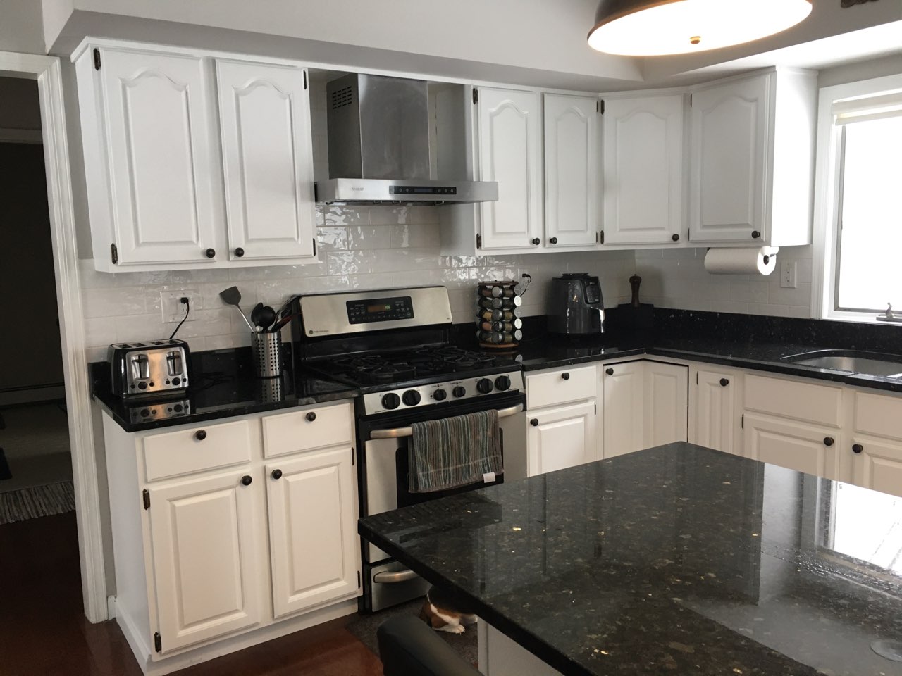 Kitchen cabinets after repainting