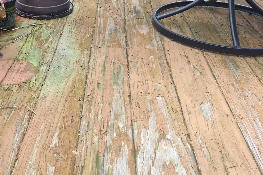 deck before staining