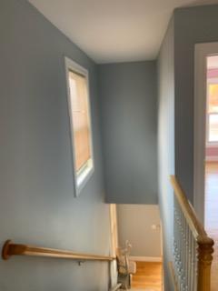 Homeowner in South Arlington DIY painting a room yellow