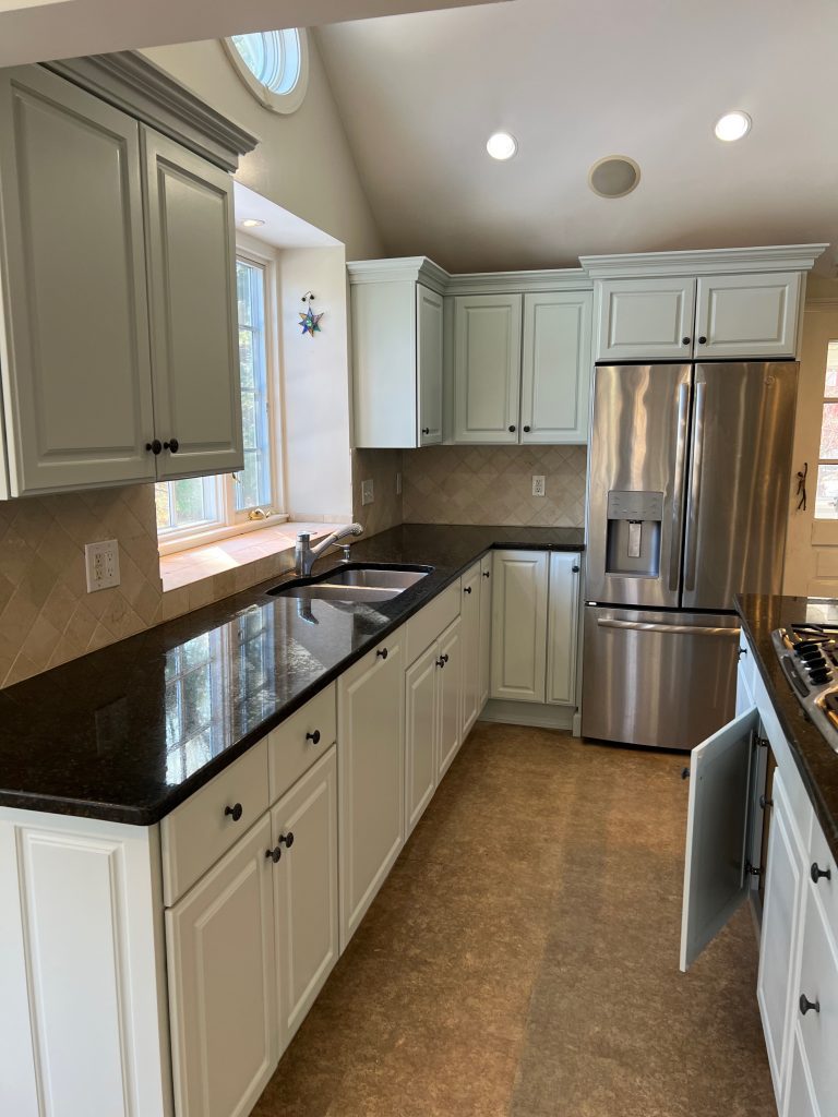 Dedham Kitchen Cabinet Painting After