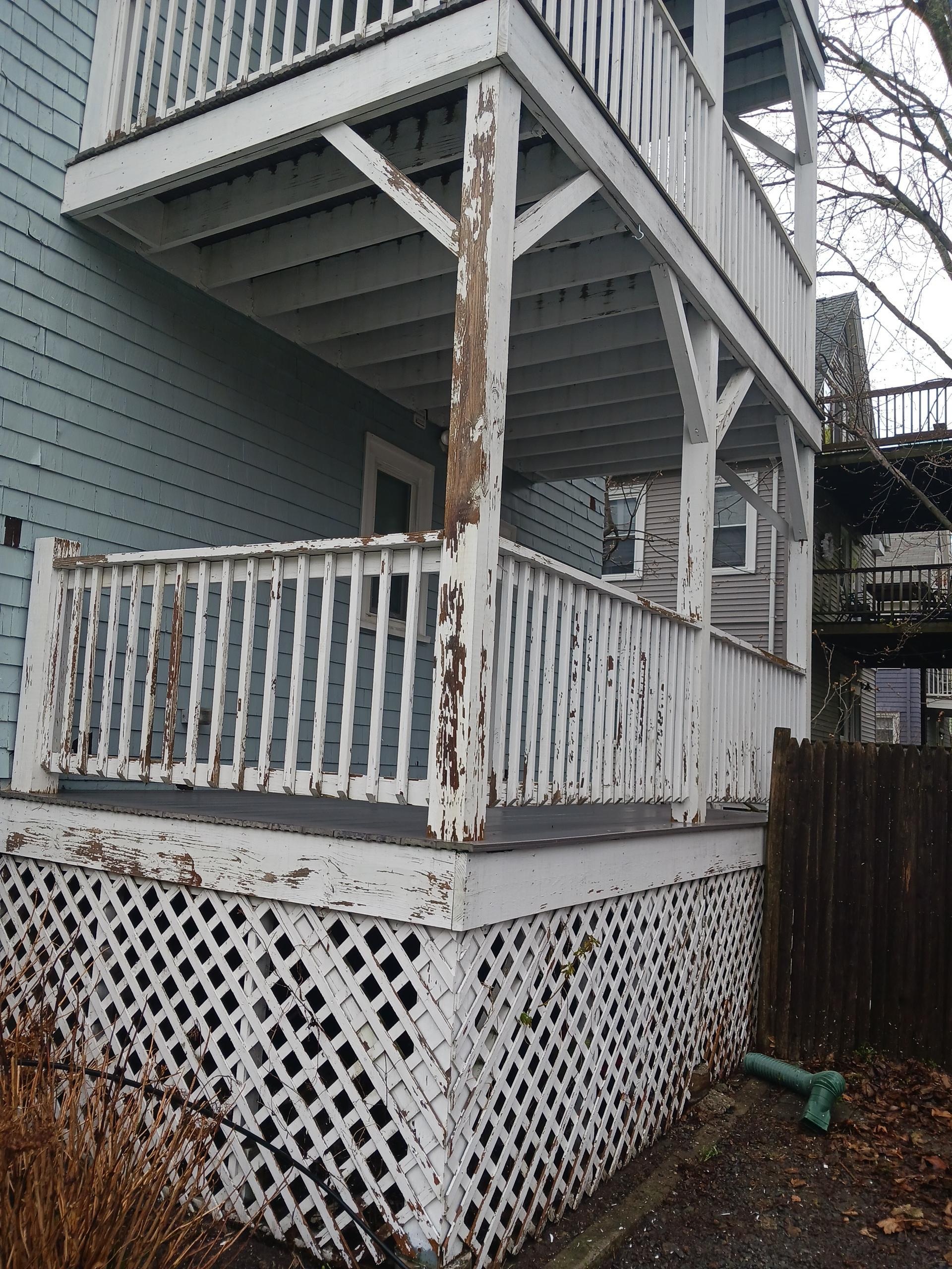 Porch Painting before