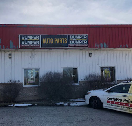 Bumber to Bumper Auto Parts Exterior Project Before