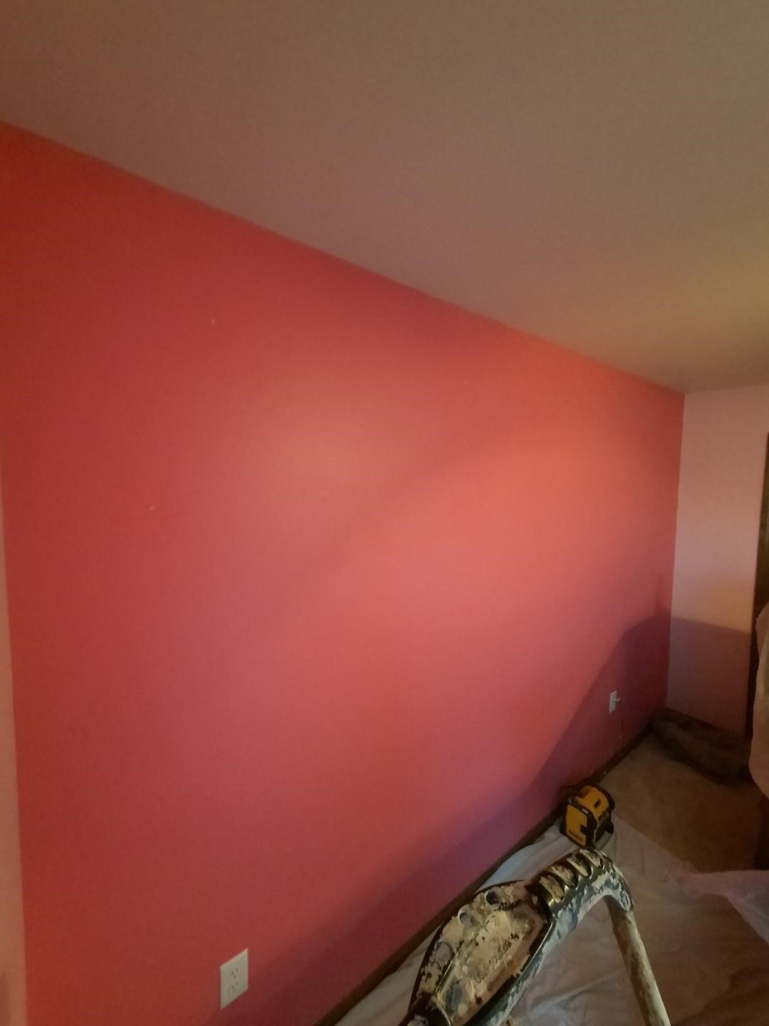 before interior painting project