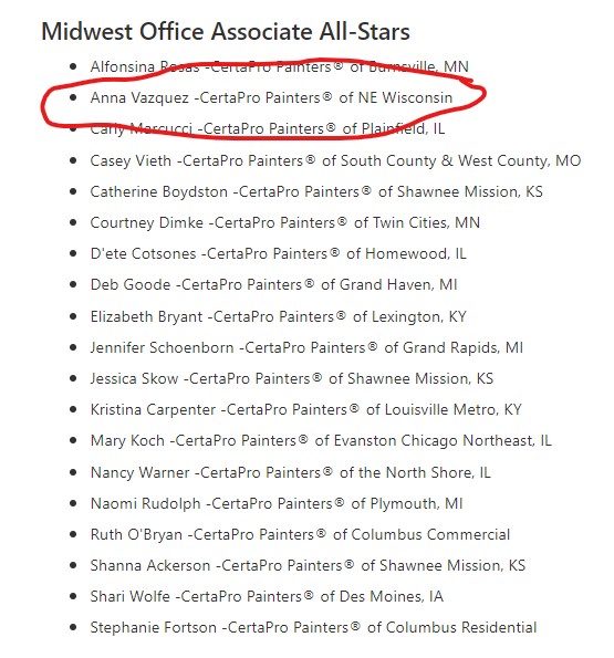 midewst office associates all stars