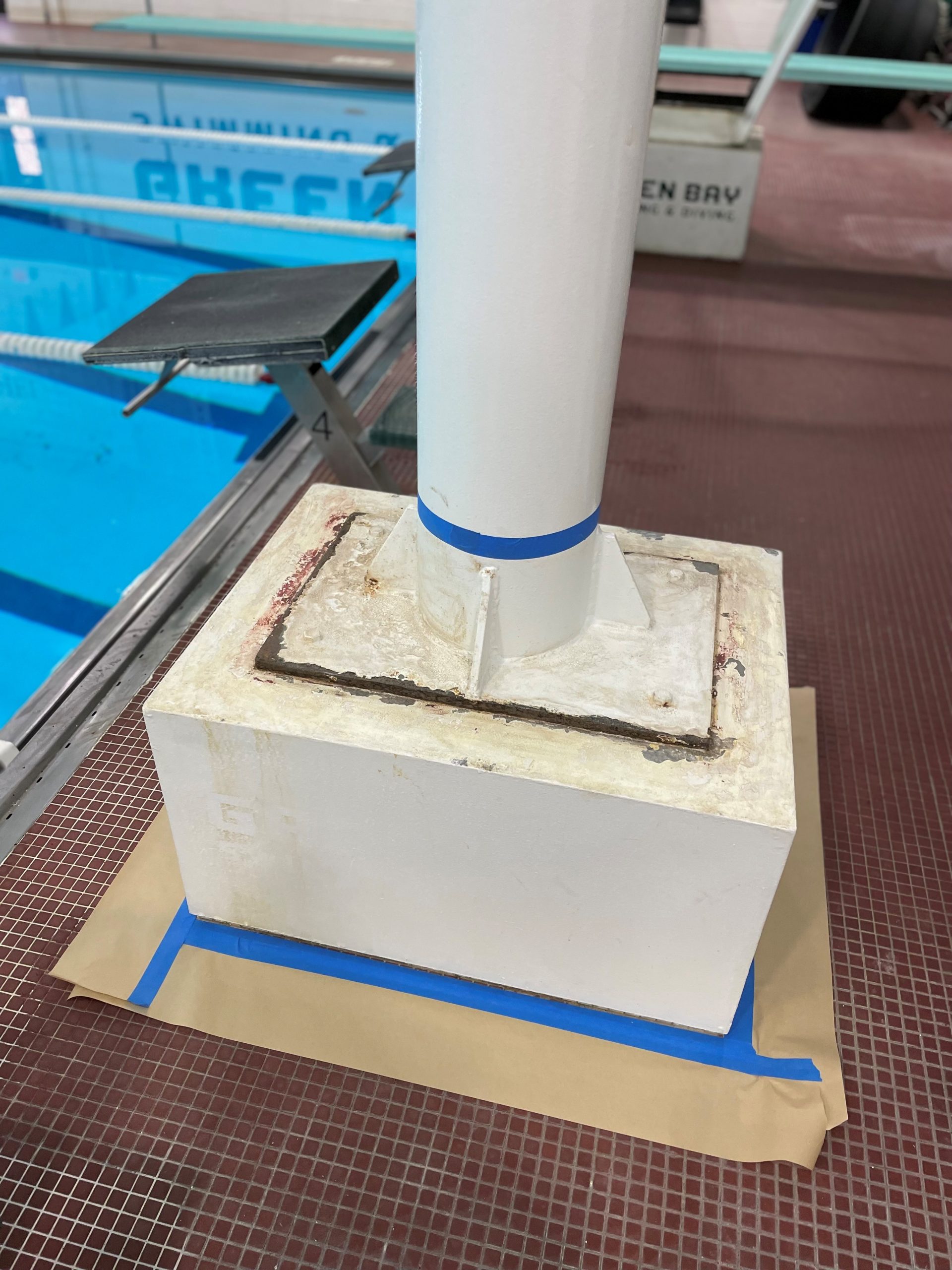 diving platform before restoration