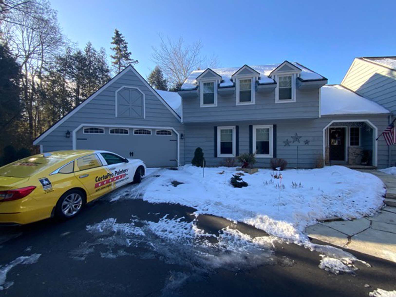 before color change of exterior