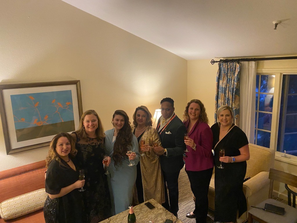 team dressed and ready for awards event