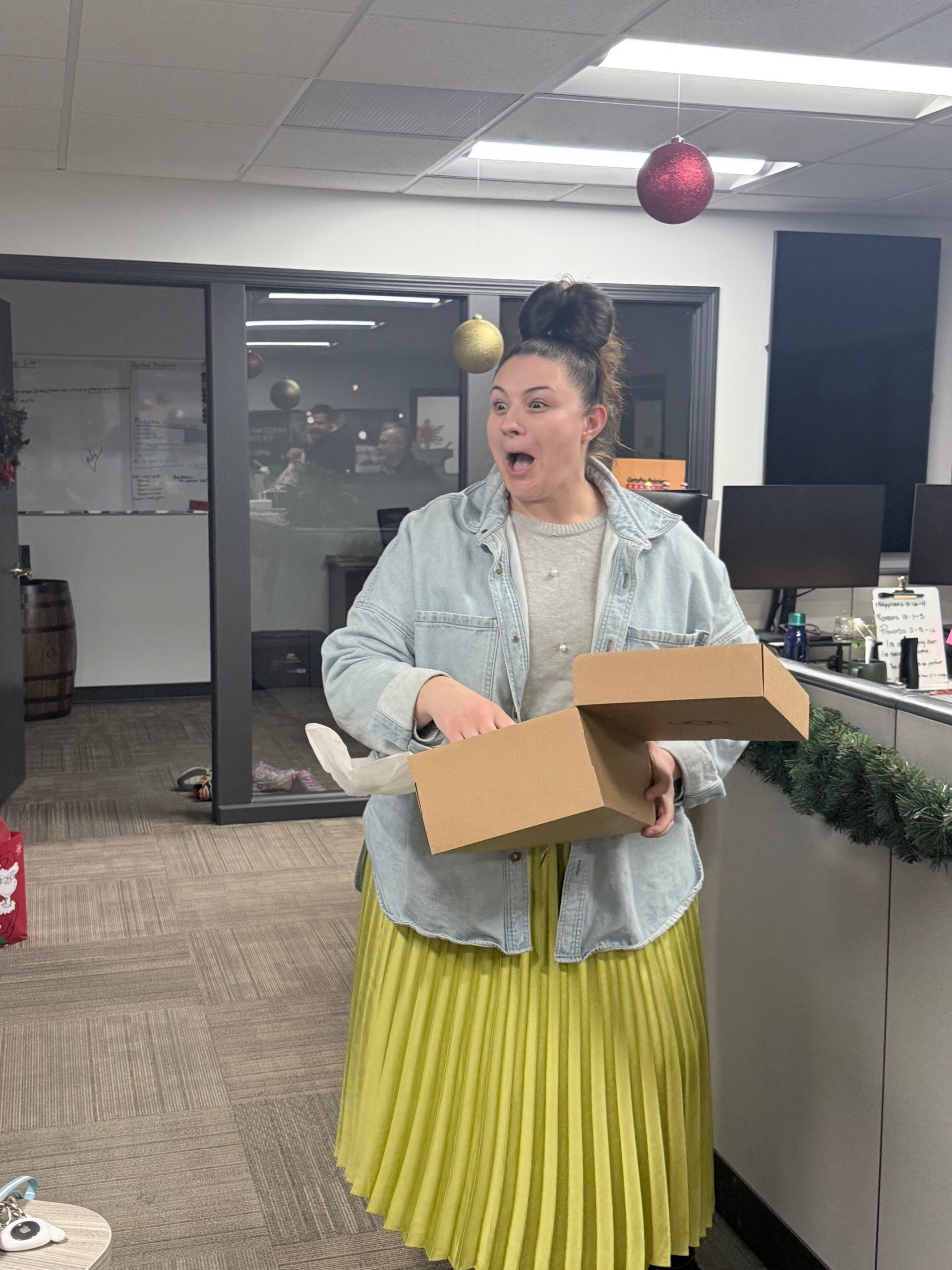 group at office party