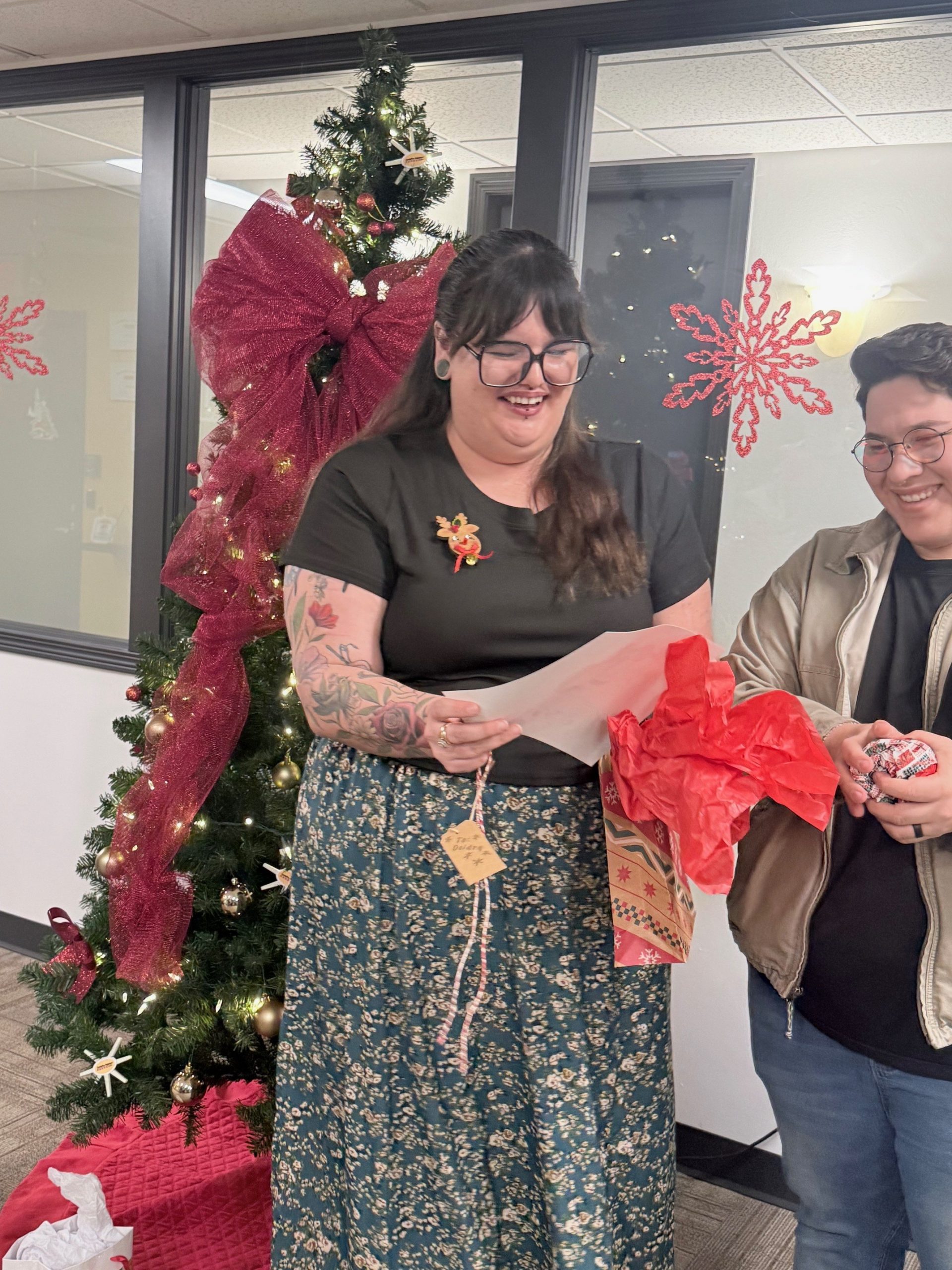 group at office party