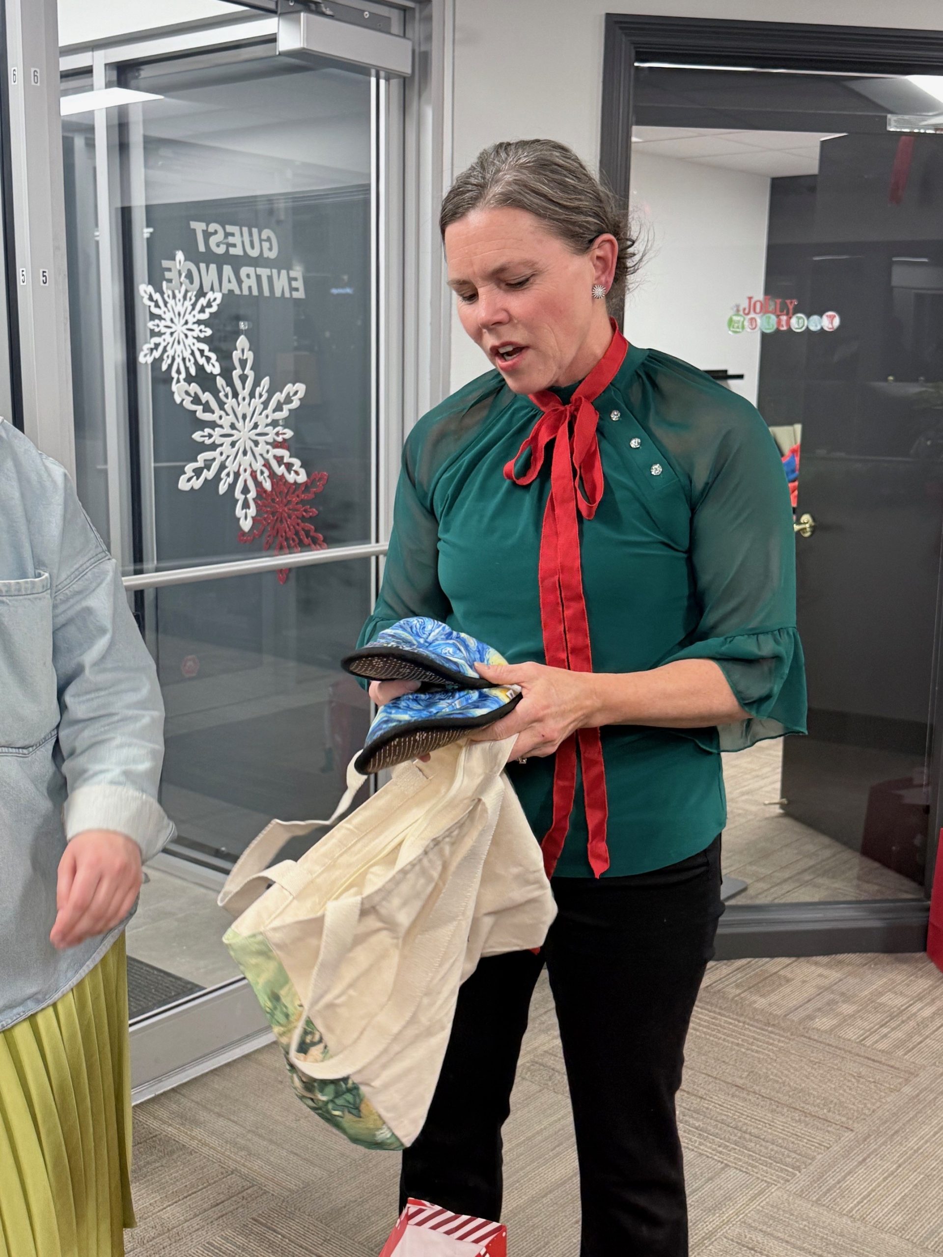 group at office party