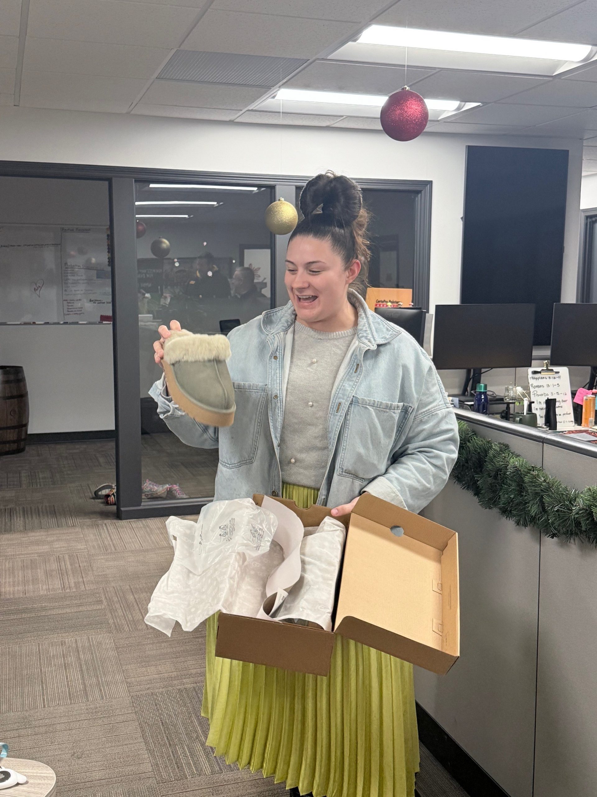 group at office party