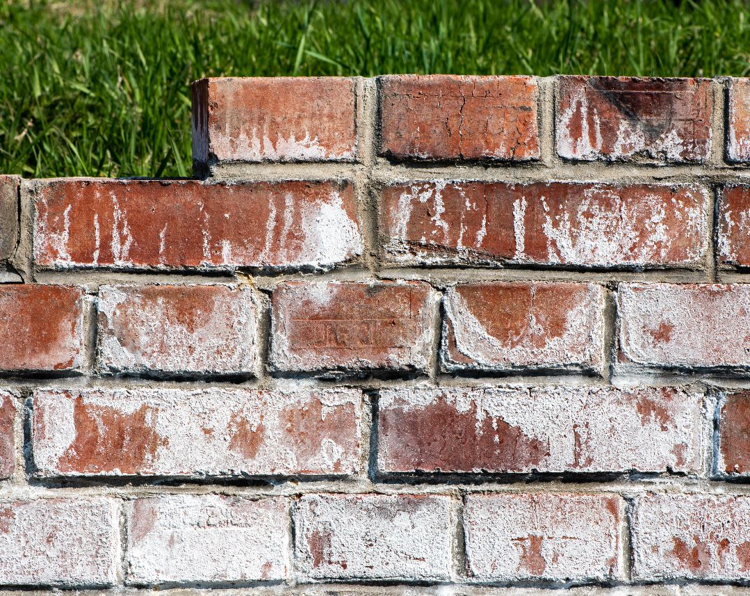 bricks with efflorescence