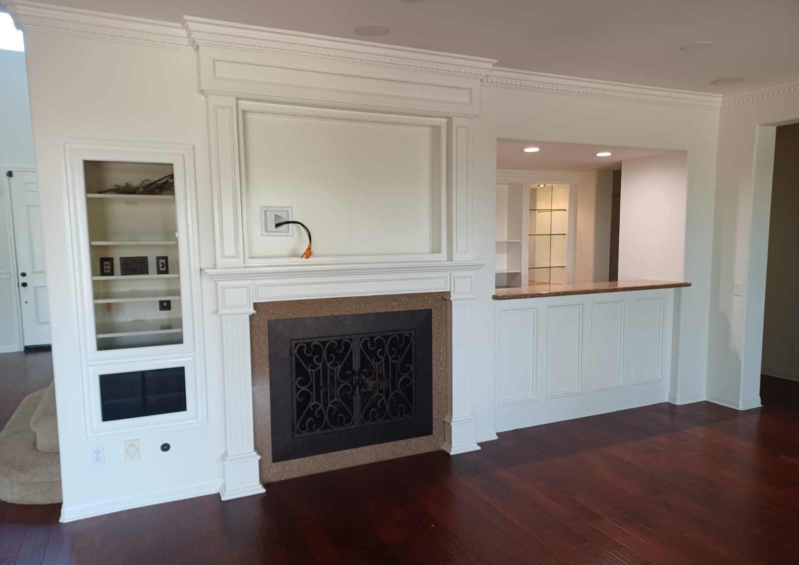 Stain to Paint for Entertainment Center After